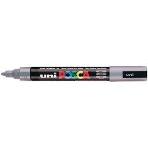 Uni-ball, PC-5M, Posca, akrylový popisovač, kusový, 1 ks Barva: Šedá