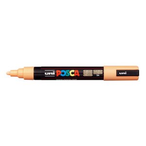 Uni-ball, PC-5M, Posca, akrylový popisovač, kusový, 1 ks Barva: Světle oranžová