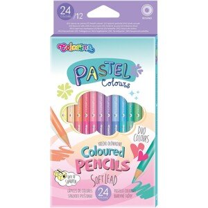 Colorino Colorino, 87737PTR, sada půlených pastelek, pastelové odstíny, 12 ks/24 barev