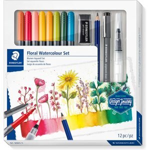 Staedtler, 61 3001-1, Design journey Watercolour set, Floral, 12 ks