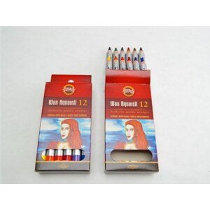 Kohinoor Koh-i-noor, 8282012003KS, WAX, souprava akvarelových pastelek, 12 ks