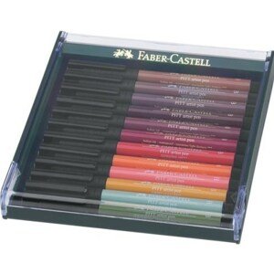Faber-Castell, 267422, PITT artist pen, brush popisovače, podzimní odstíny, 12 ks