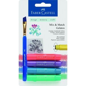 Faber-Castell, 121806,Gelatos, akvarelové křídy, 4 ks a doplňky, pastelová sada