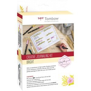 Tombow, BUJO-SET2, Creative journaling kit, kreativní sada pro tvorbu originálního diáře, bright