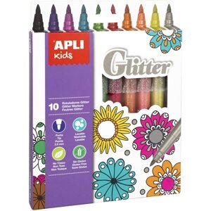 Apli, 18218, Glitter, sada třpytkových popisovačů, 10 ks