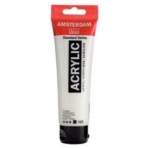 Royal Talens, Amsterdam, akrylové barvy, 120 ml, 1 ks Amsterdam: 105 Titanium white