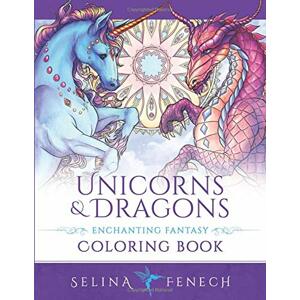 Unicorns and Dragons, antistresové omalovánky, Selina Fenech