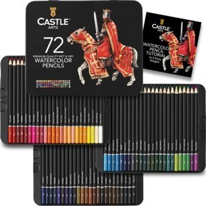 Castle art supplies, CAS-72WP, Watercolour Pencils Set, sada akvarelových pastelek, 72 ks
