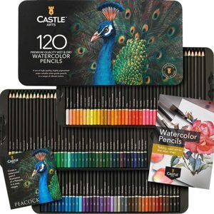 Castle art supplies, ‎CAS-120WCT, Watercolour Pencils Set, sada akvarelových pastelek, 120 ks