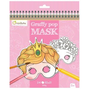 Avenue Mandarine, GY021, karnevalové masky k vymalování pro holky