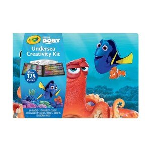 Crayola, 04-2015, Undersea creativity kit, cestovní sada "Hledá se Dory", 125 kusů