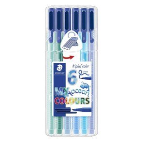Staedtler, 323 SB6CS5, Triplus fixy, 6 ks, Ocean