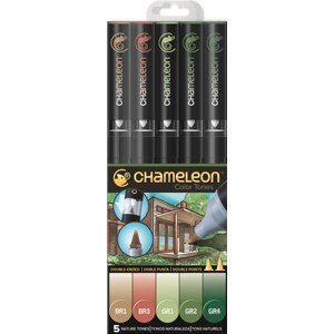 CHAMELEON, CT0514, Color Tones, 5 Pen set, stínovací popisovače, 5 ks, Nature tones