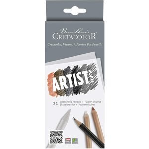 Cretacolor, 465 11, Artist Studio Sketching, sada základních potřeb pro kresbu, 11 ks