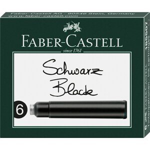 Faber-Castell, 185507, náhradní náplně do pera (bombičky), černá, 6 ks
