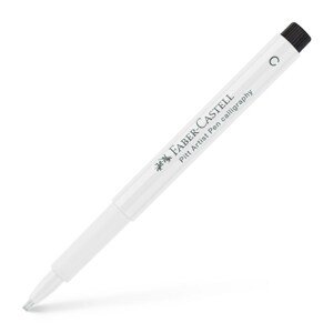 Faber-Castell, 167501, PITT artist pen C White, kaligrafický popisovač, bílá, 1 ks