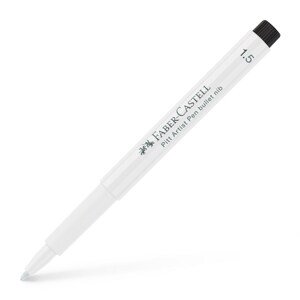 Faber-Castell, 167893, PITT artist pen 1.5 White, popisovač, fixový (kulatý) hrot, bílá, 1 ks