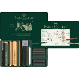 Faber-Castell, 112977, Pitt Monochrome, sada uměleckých výtvarných potřeb, 33 ks