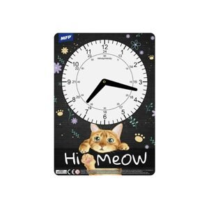 MFP, 5300546, dětské papírové hodiny, 1 ks Potisk: Kočka