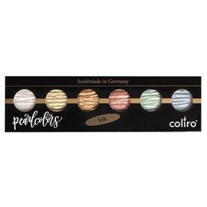 Coliro, M750, Pearl colors, metalické, perleťové akvarelové barvy, 6 odstínů, Silk