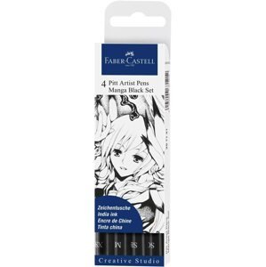 Faber-Castell, 267121, Pitt Artist Pen, sada uměleckých popisovačů, Manga, 4 ks