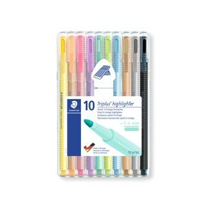 Staedtler, 362 CSB10, Triplus Textsurfer, sada pastelových zvýrazňovačů, 10 ks