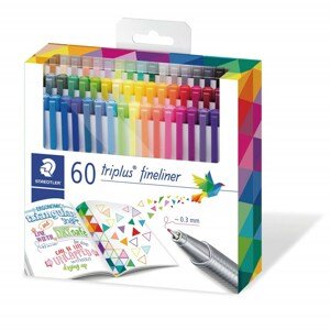 Staedtler, 334 C60, Triplus Fineliner, sada linerů, 60 ks