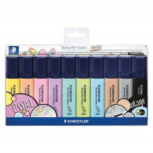 Staedtler, 364 CWP10, Textsurfer Classic Pastel, sada pastelových zvýrazňovačů, 10 ks