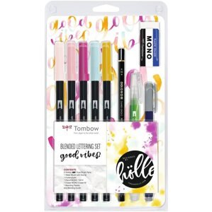 Tombow, TBS-FH2, Good vibes, akvarelová sada brush popisovačů s příslušenstvím, 10 ks