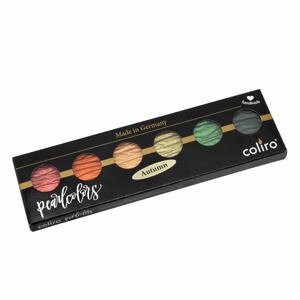 Coliro, M800, Pearl colors, metalické, perleťové akvarelové barvy, 6 odstínů, Autumn