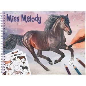 Miss Melody, 3413739, antistresové omalovánky s nálepkami