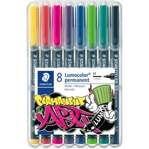 Staedtler, 317 WP8-1, Lumocolor, sada permanentních popisovačů, 1 mm, 8 ks