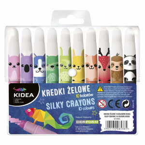 Kidea, KZ10KKA, šroubovací olejové pastely (gelové voskovky) se zvířátky, 10 ks