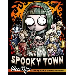 Spooky Town, antistresové omalovánky, Coco Wyo