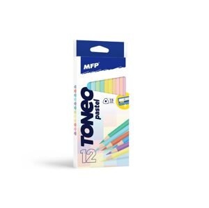 MFP, 6300621, Toneo Pastel, trojhranné pastelky s ořezávátkem, pastelové, 12 ks