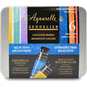 Sennelier, N131625.01, L´ Aquarelle, mistrovské akvarelové barvy, iridescentní č.1, 6 ks