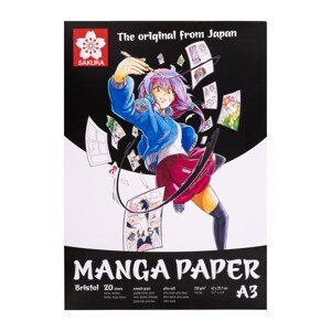 Sakura, 99MANPADA3, Manga paper, skicák pro komiksy, 250 g/m2, A3, 20 listů