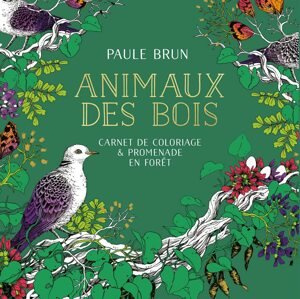 Animaux des bois, antistresové omalovánky, Paule Brun