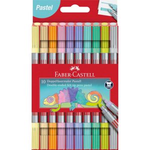 Faber-Castell, 151112, oboustranné popisovače/fixy, pastelové, 10 ks