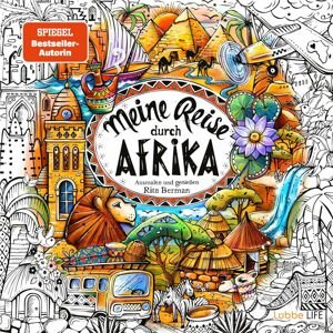 Meine Reise durch Afrika, antistresové omalovánky, Rita Berman