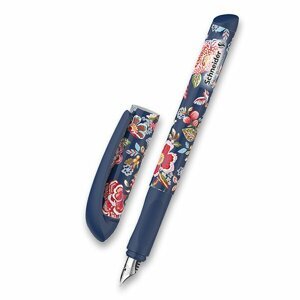 Schneider, plnící pero, hrot M, různé motivy, 1 ks Barva: Modrá květinová