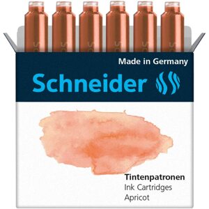 Schneider, náhradní náplně do pera (bombičky), mix barev, 6 ks Barva: Apricot