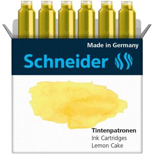 Schneider, náhradní náplně do pera (bombičky), mix barev, 6 ks Barva: Lemon Cake