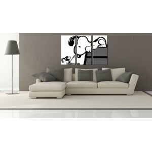 Ručně malovaný obraz POP Art SNOOPY 3 díly snoopy3 | různé velikosti