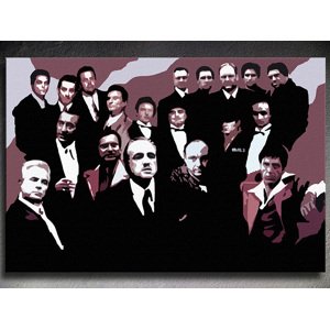 Ručně malovaný obraz POP Art Mafiánská rodina 1 kus family2 | různé velikosti