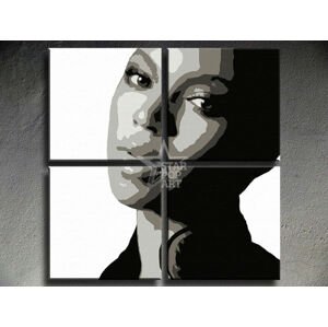 Ručně malovaný obraz POP Art BEYONCÉ 4 dílná bey | různé velikosti