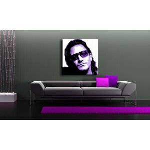 Ručně malovaný POP ART obraz BONO-U2 100x100 cm