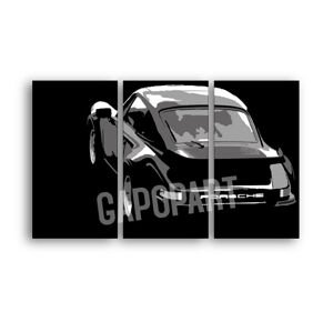 Ručně malovaný POP ART obraz PORSCHE 911 120x80 cm