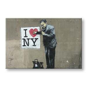 Obraz na plátně STREET ART – BANKSY 80x120 cm