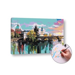 Malba podle čísel KARLOV MOST V PRAZE | medium difficulty